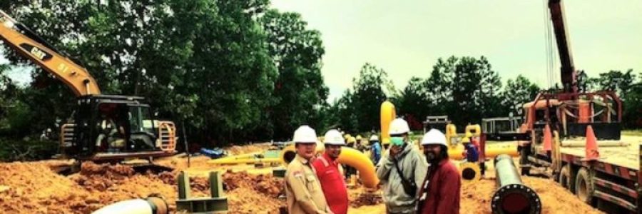 Hydrotest Pipeline 16 inch Pekanbaru