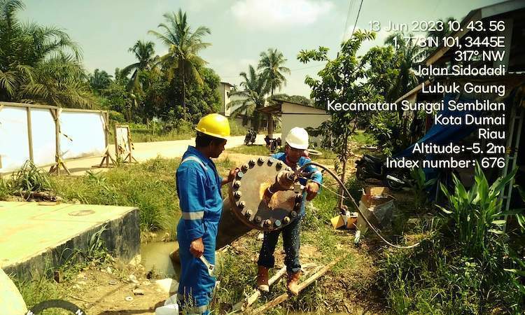 Hydrostatic test Pipeline dia 10” & 4" - Lubuk Gaung - Dumai