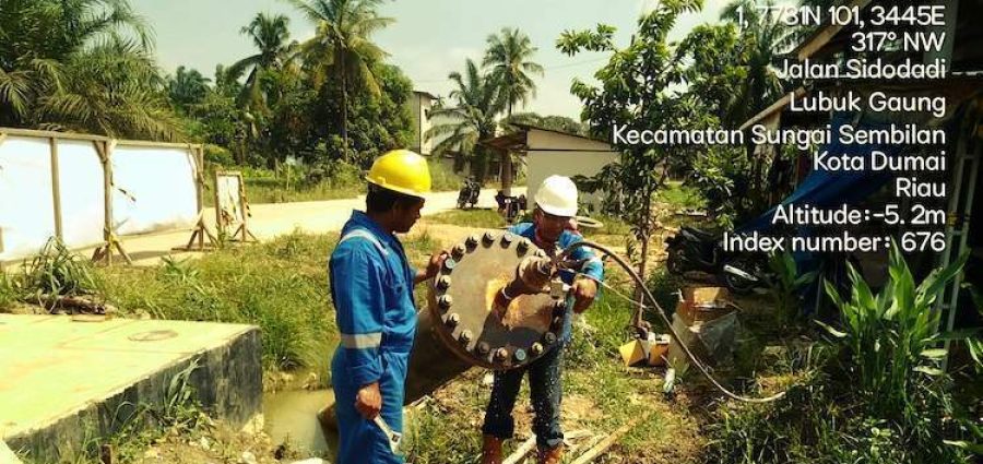 Hydrostatic test Pipeline dia 10” & 4" - Lubuk Gaung - Dumai